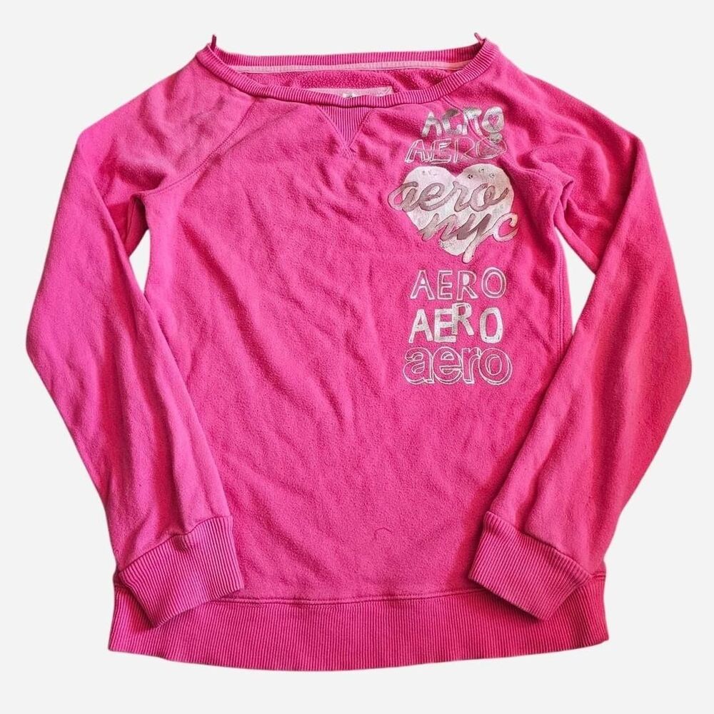 aéropstale hot pink pullover vintage y2k sweatshirt